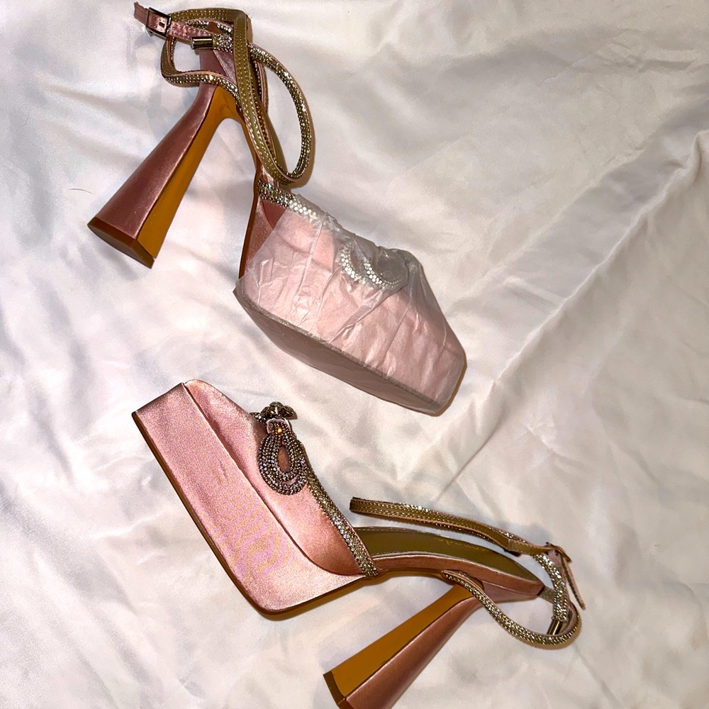 LEMONADE PLATFORM SPARLY HEELS